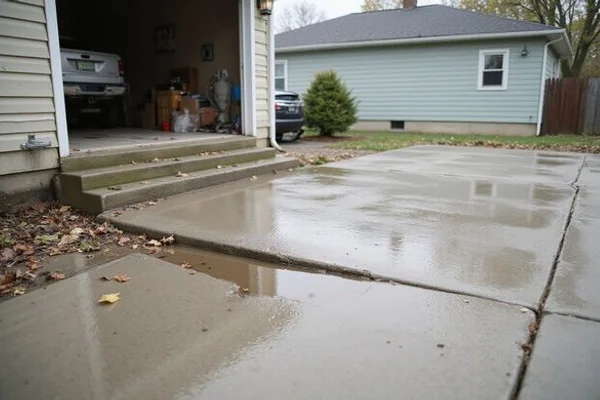 Driveway Leveling in process — Metro Detroit job
