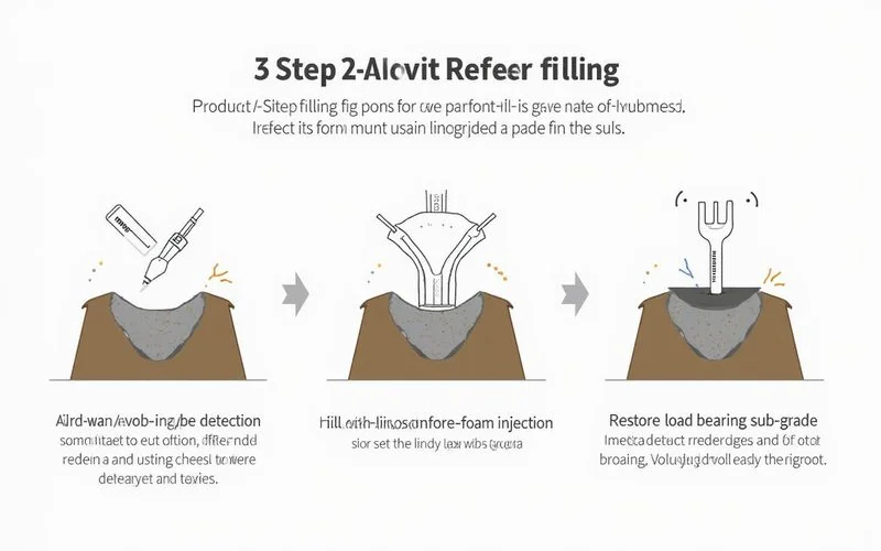 Three-step void filling process