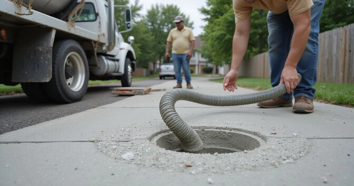 Metro Detroit thick exterior driveway being slab-jacked